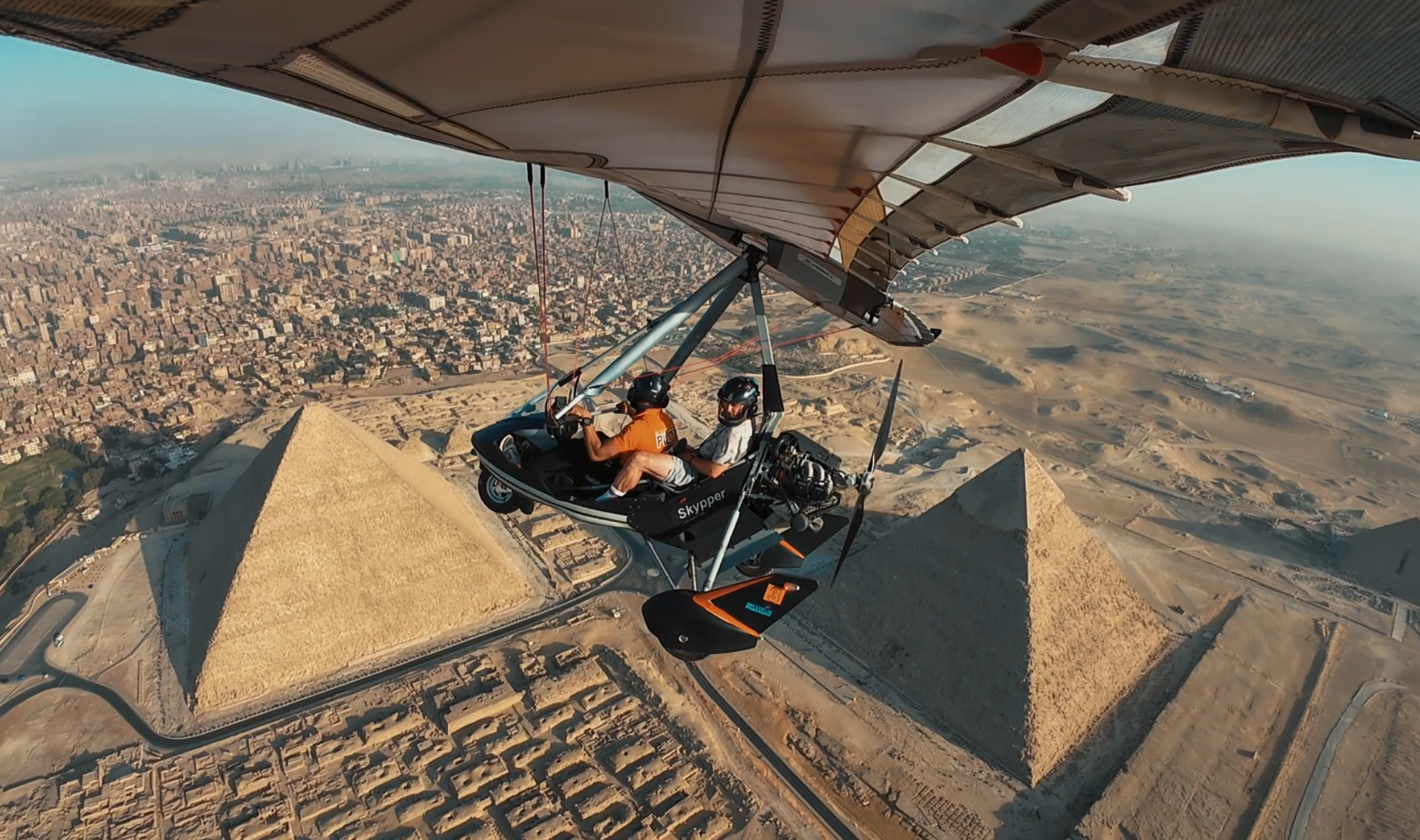 Microlight Flight Experience over The Giza Pyramids in Egypt