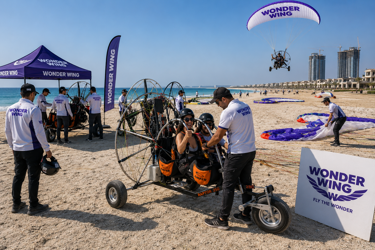 Paramotor flight over Sahel (North Square - Alamein)